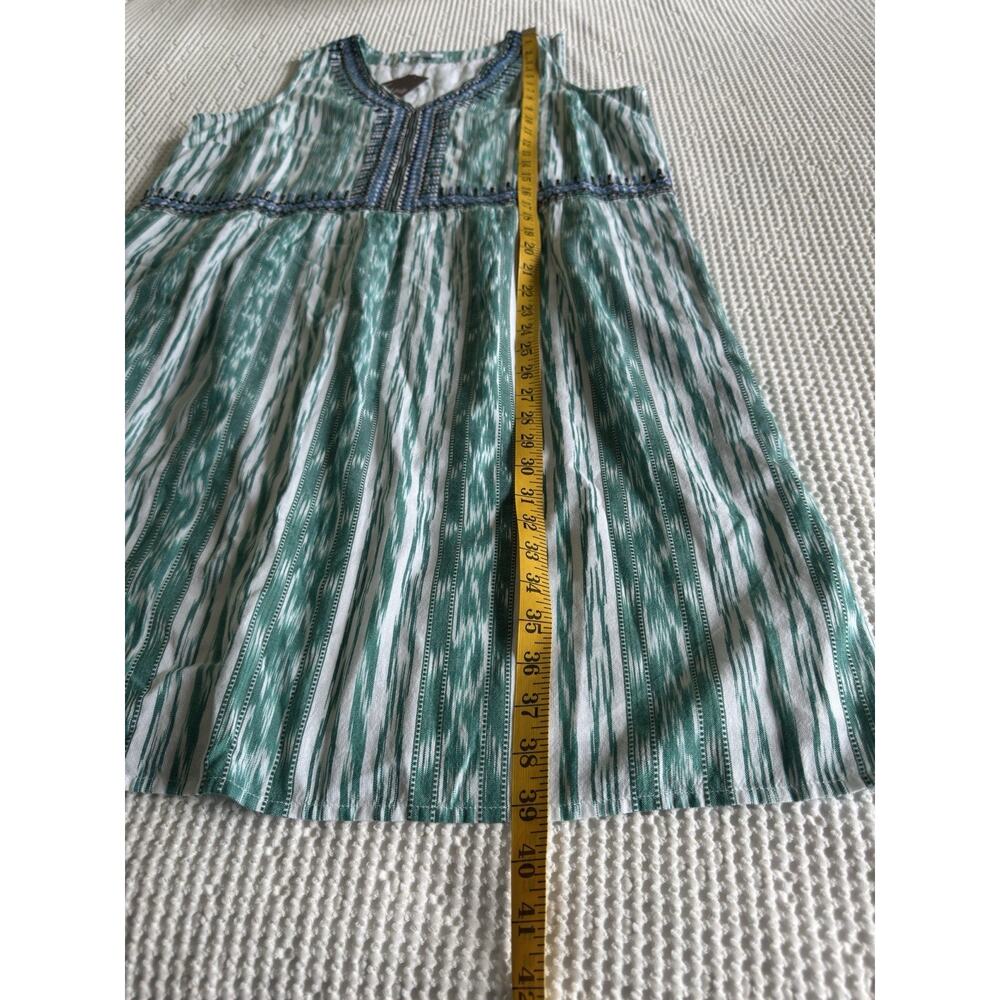 J Jill NWT 100% Cotton Shift Dress Embroidered Ikat Coastal Pockets Size L - Picture 9 of 10